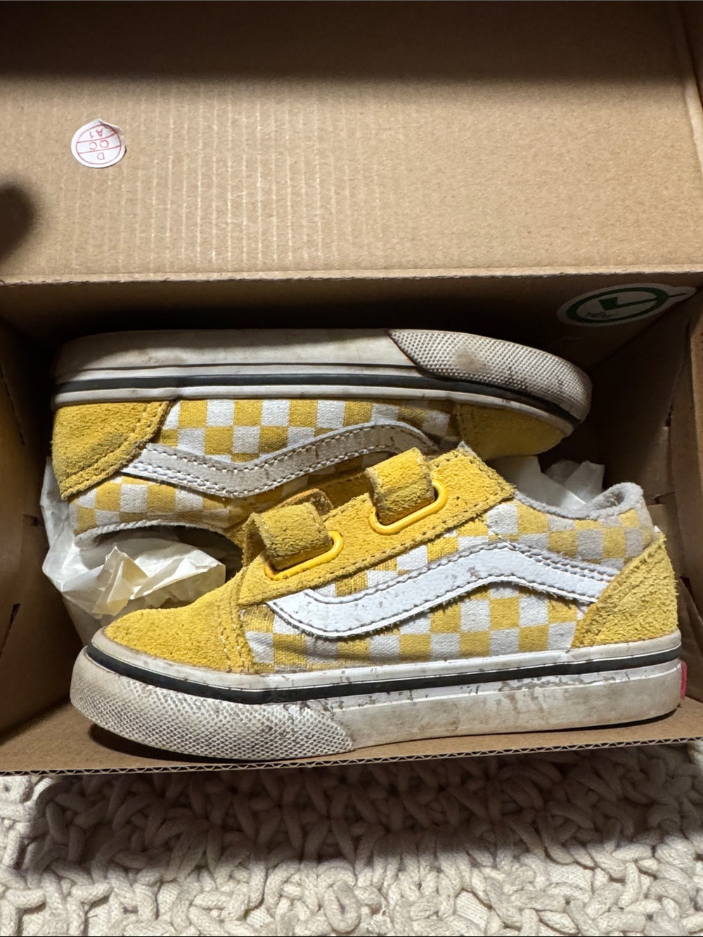 • Vans • Old Skool Toddler Checkerboard Sneakers 8.0